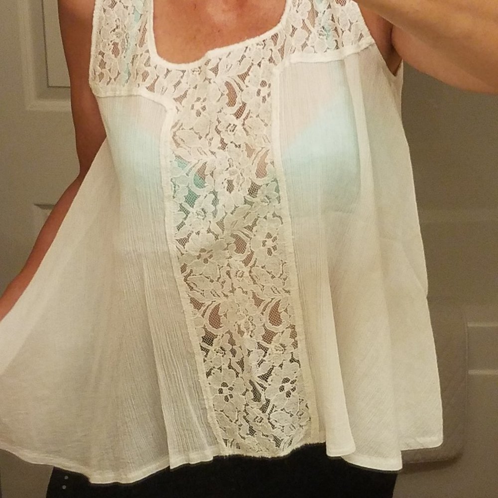 Lace Trim Sexy Top